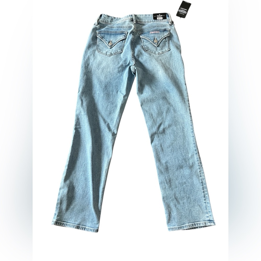 Hudson Midrise Straight Jeans in Icy Blue